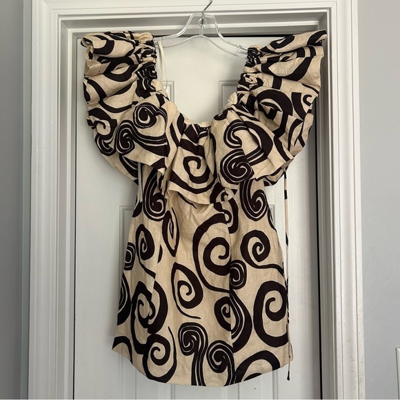 NEW NWT The Wolf Gang Dresses The Wolf Gang Mirador Mini Dress Size Medium Linen - Picture 4 of 10